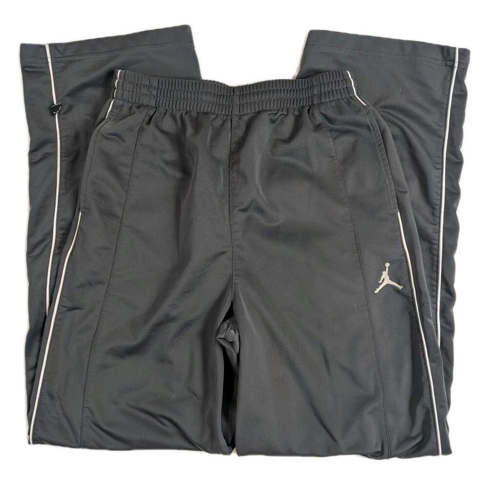 Jordan Youth XL Gray White Track Basketball Pants Sweatpants 13-15 Years